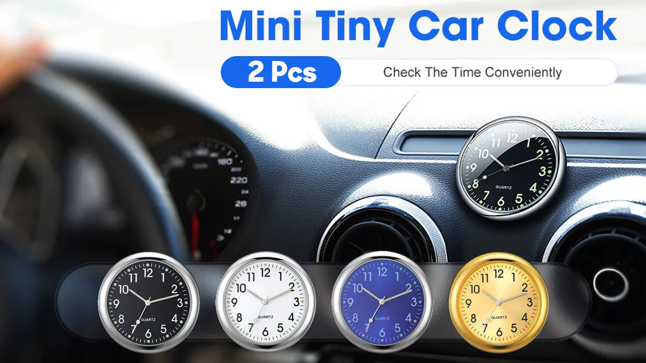 ⏱️[Compra 1, llévate 1 gratis] Reloj de coche en miniatura con luz nocturna.